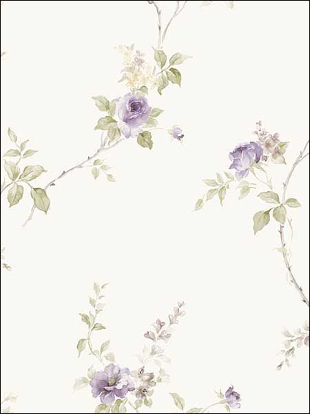 In Reg White Wedding Trail fabric in beige purple yellow color - pattern number IM36401 - by Patton Norwall in the Silk Impressions 2 collection
