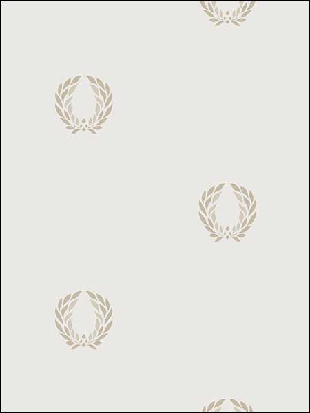 In Register Laurel Leaf fabric in light beige light taupe metallic gold color - pattern number IM36408 - by Patton Norwall in the Silk Impressions 2 collection