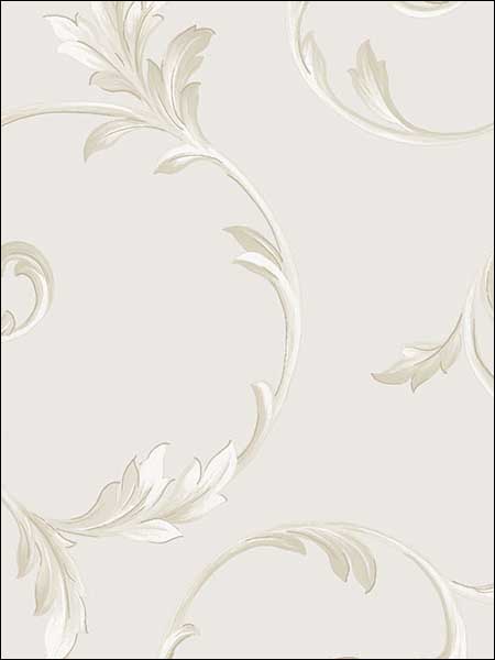 In Register Scroll fabric in light beige light taupe metallic gold color - pattern number IM36417 - by Patton Norwall in the Silk Impressions 2 collection