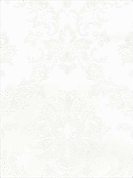 In Reg Classic Damask fabric in white pearl color - pattern number MD29432 - by Patton Norwall in the Silk Impressions 2 collection