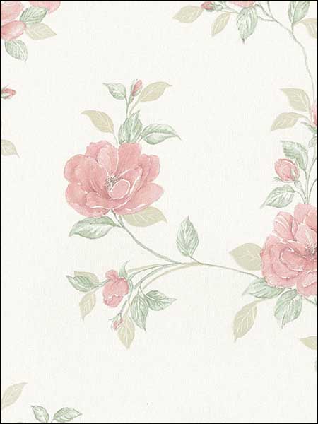 In Register Rose Trail fabric in ivory blush pink color - pattern number MD29439 - by Patton Norwall in the Silk Impressions 2 collection