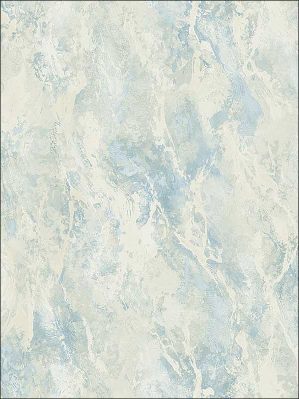 Paint Splatter fabric in metallic powder blue and cream color - pattern number FI70202 - by Seabrook in the French Impressionist collection