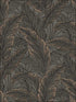 Ruffled Palm fabric in charcoal color - pattern number UK10048 - by Seabrook in the Mica by Pear Tree Studios collection