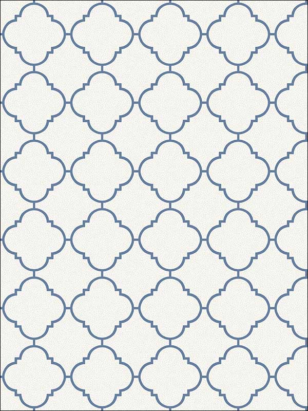 Dotted Ogee wallpaper in navy color - pattern number UK11302 - by Seabrook in the Mica by Pear Tree Studios collection