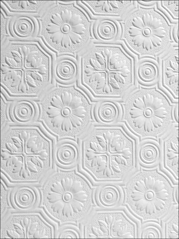 Spencer Paintable Supaglypta fabric in white color - pattern number 437-RD0151 - by Brewster in the Anaglypta XII collection