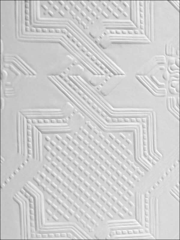 Seymour Paintable Supaglypta fabric in white color - pattern number 437-RD0655 - by Brewster in the Anaglypta XII collection