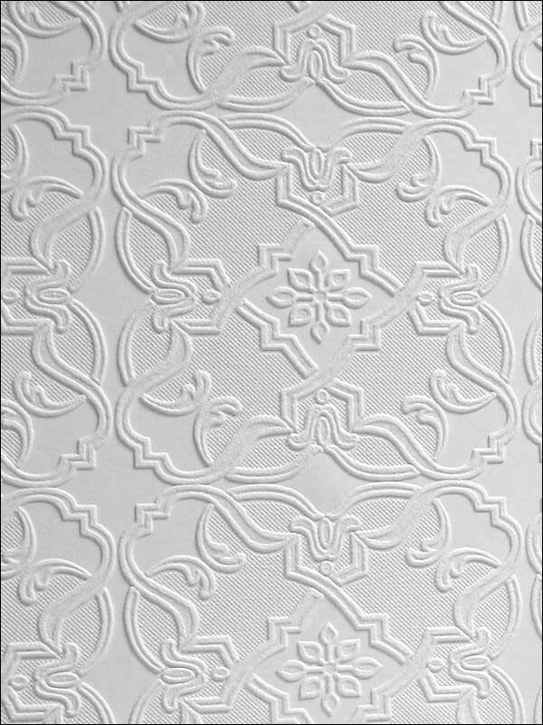 Maxwell Paintable Textured Vinyl fabric in white color - pattern number 437-RD0671 - by Brewster in the Anaglypta XII collection