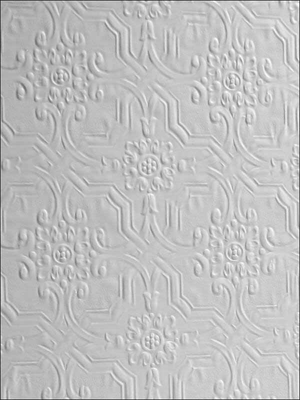 Berkeley Paintable Anaglytpa Original fabric in white color - pattern number 437-RD125 - by Brewster in the Anaglypta XII collection