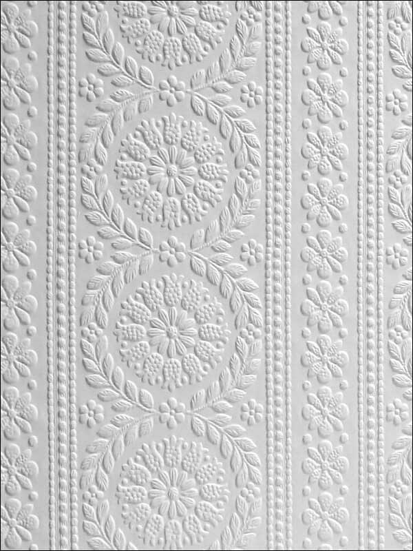 Townsend Paintable Anaglytpa Original fabric in white color - pattern number 437-RD340 - by Brewster in the Anaglypta XII collection