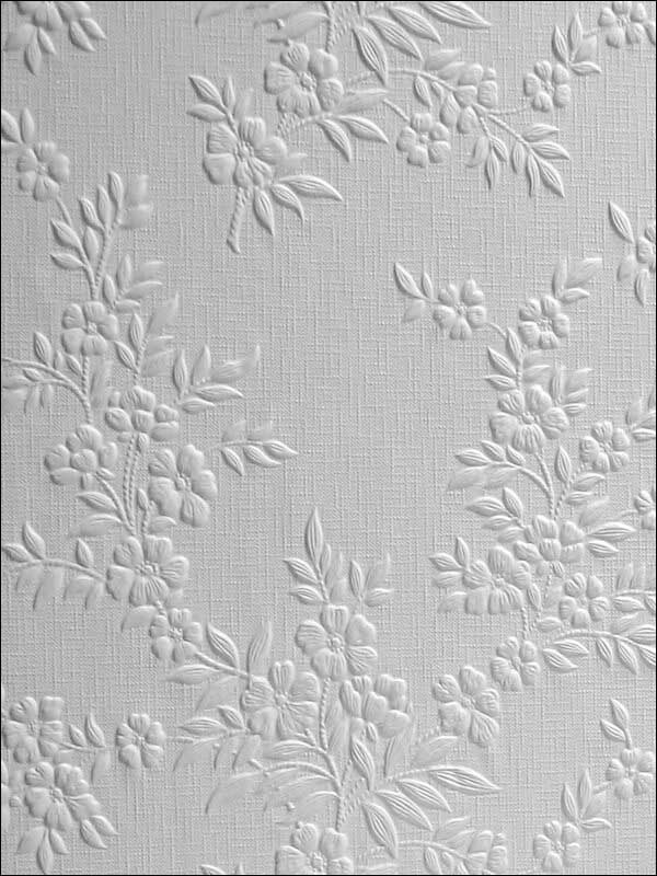 Portland Paintable Anaglytpa Original fabric in white color - pattern number 437-RD341 - by Brewster in the Anaglypta XII collection
