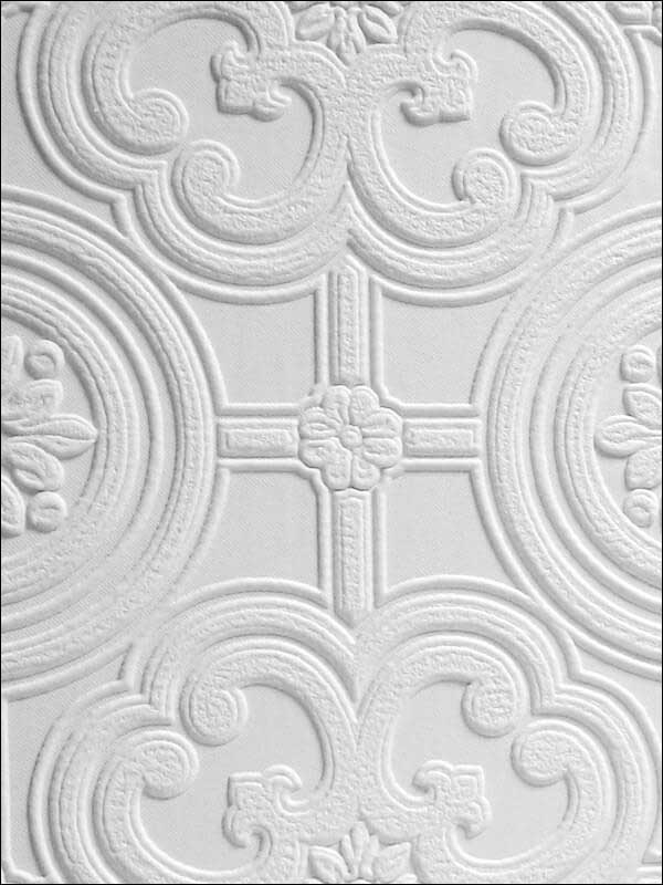 Egon Paintable Textured Vinyl fabric in white color - pattern number 437-RD80029 - by Brewster in the Anaglypta XII collection