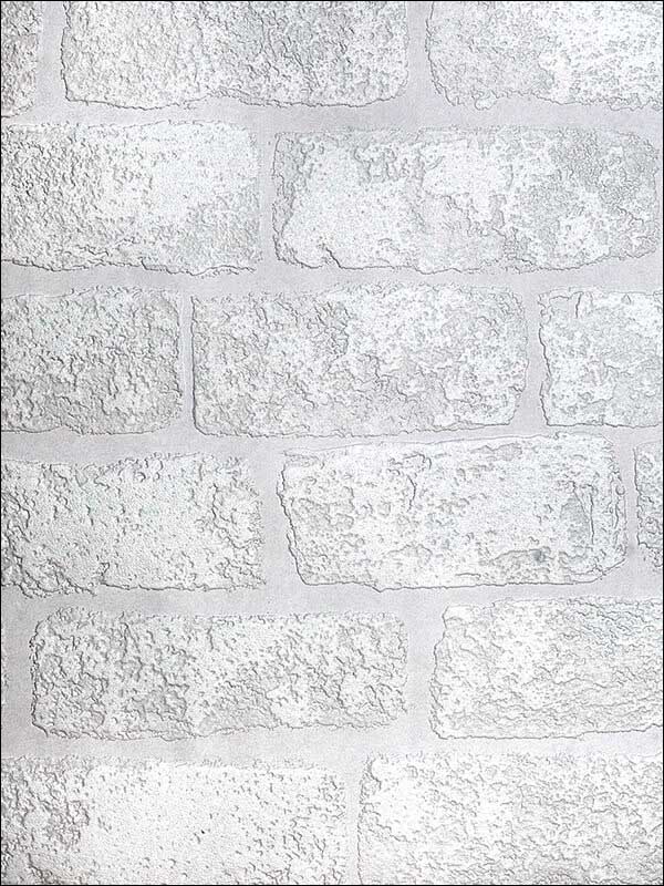 Lincolnshire Brick Paintable Luxury Vinyl wallpaper in white color - pattern number 437-RD812 - by Brewster in the Anaglypta XII collection