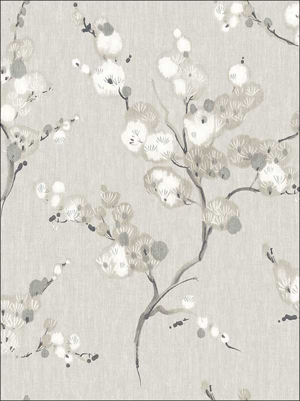 Bliss Blossom fabric in taupe color - pattern number 2764-24306 - by A Street Prints in the Mistral collection