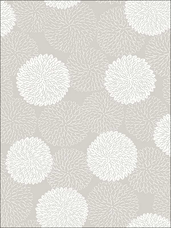 Blithe Floral fabric in taupe color - pattern number 2764-24328 - by A Street Prints in the Mistral collection