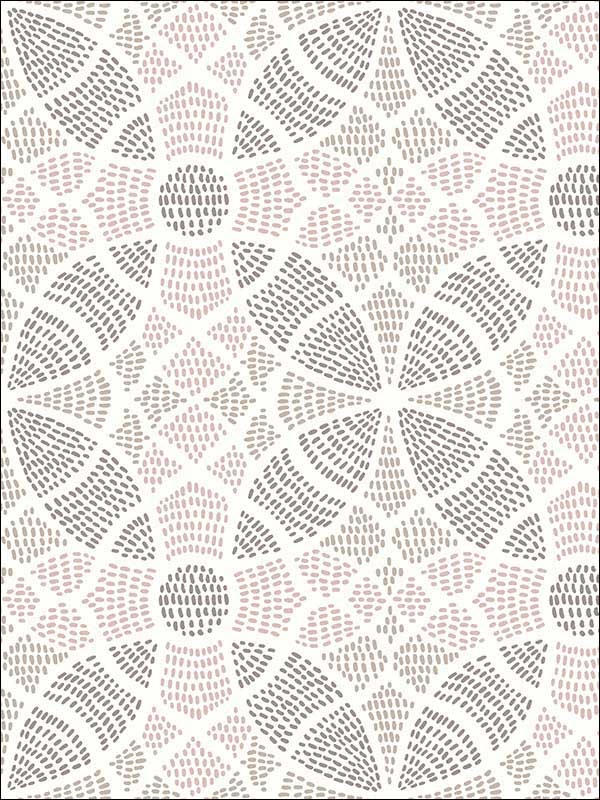 Zazen Geometric fabric in rose color - pattern number 2764-24337 - by A Street Prints in the Mistral collection