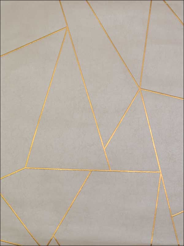 Nazca fabric in almond and gold color - pattern number NW3500 - by Antonina Vella in the Modern Metals collection