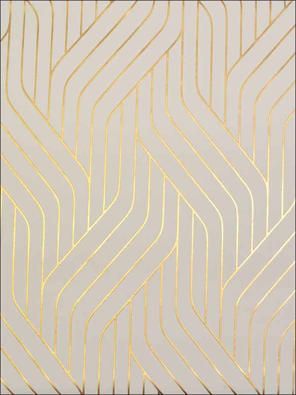 Ebb and Flow fabric in almond and gold color - pattern number NW3517 - by Antonina Vella in the Modern Metals collection