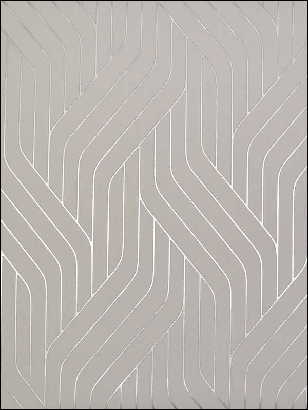 Ebb and Flow fabric in silver color - pattern number NW3519 - by Antonina Vella in the Modern Metals collection