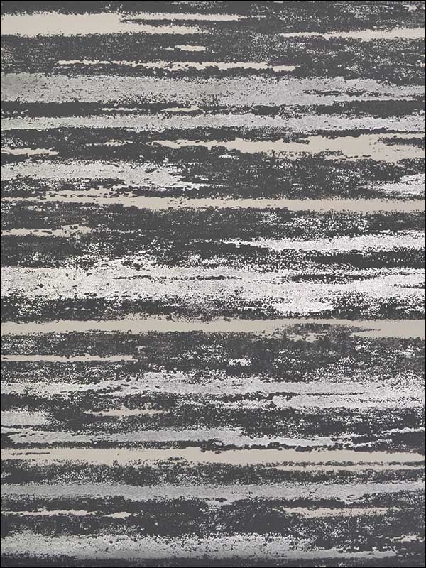 Atmosphere fabric in black and silver color - pattern number NW3541 - by Antonina Vella in the Modern Metals collection