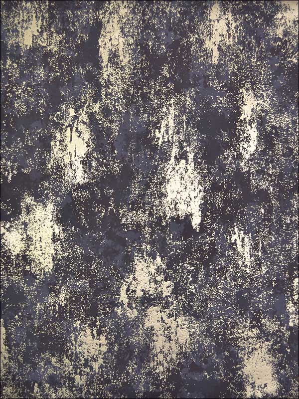 Nebula wallpaper in plum and gold color - pattern number NW3575 - by Antonina Vella in the Modern Metals collection
