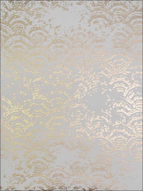 Eclipse wallpaper in white and gold color - pattern number NW3598 - by Antonina Vella in the Modern Metals collection