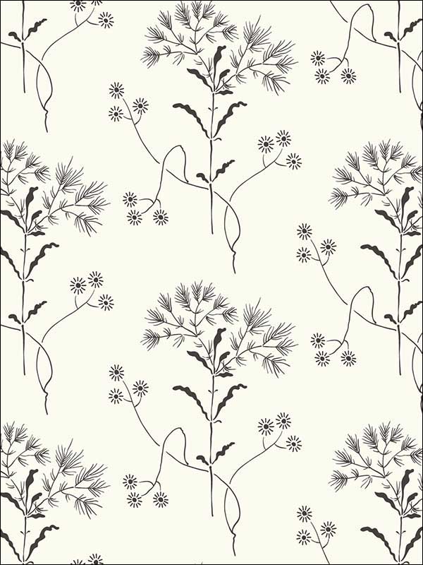 Wildflower fabric in black and white color - pattern number ME1515 - by Magnolia Home by Joanna Gaines in the Magnolia Home Vol 2 collection