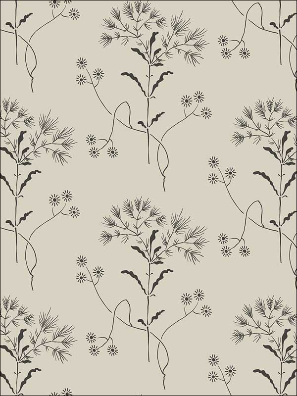 Wildflower Gatherings fabric in white taupe color - pattern number ME1519 - by Magnolia Home by Joanna Gaines in the Magnolia Home Vol 2 collection