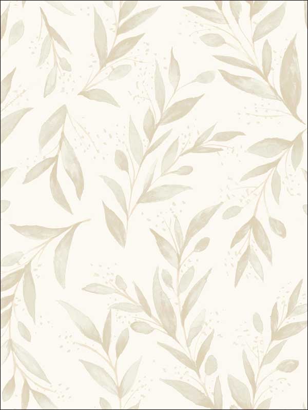 Olive Branch fabric in beige color - pattern number ME1538 - by Magnolia Home by Joanna Gaines in the Magnolia Home Vol 2 collection