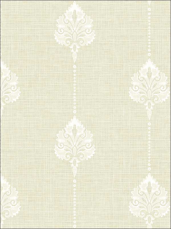 Damask Stripe fabric in warm neutral and beige color - pattern number MS90205 - by Pelican Prints in the Brownstone collection