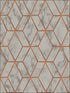Marble Tile fabric in copper and bronze color - pattern number MS90406 - by Pelican Prints in the Brownstone collection