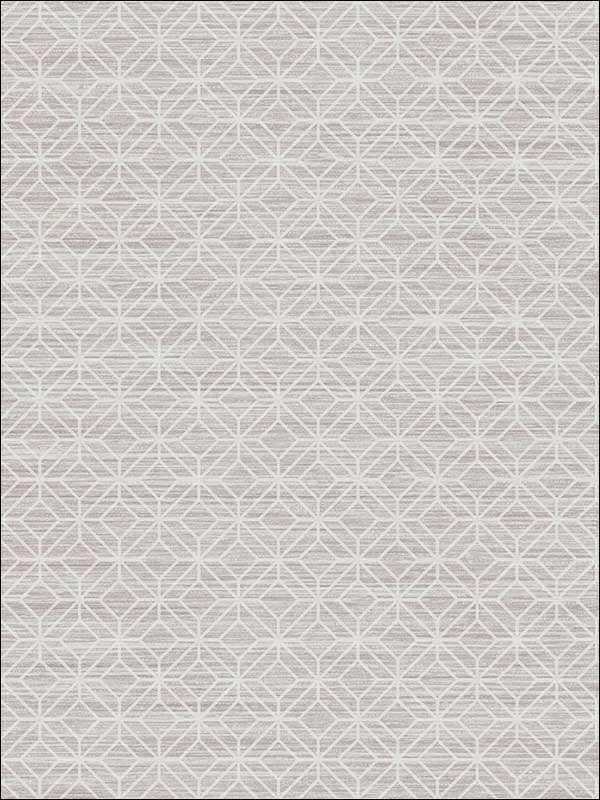 Asian Lattice wallpaper in purple and wine color - pattern number MS91509 - by Pelican Prints in the Brownstone collection