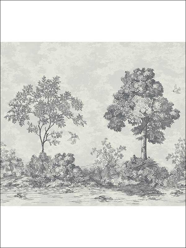 Toile 3 Panel Mural mural in gray color - pattern number MS91800M - by Pelican Prints in the Brownstone collection