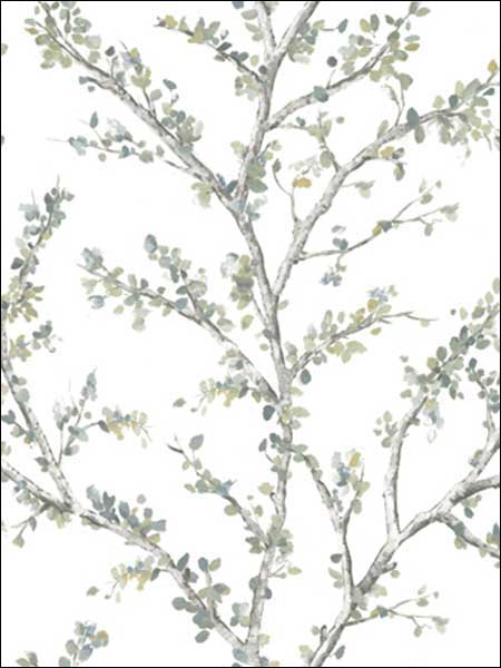 Trail fabric in teal gray color - pattern number JB20204 - by Wallquest in the Woodlands Resource by Daisy Bennett collection