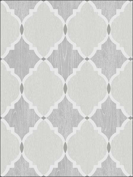 Inlay fabric in white washed color - pattern number JB20300 - by Wallquest in the Woodlands Resource by Daisy Bennett collection