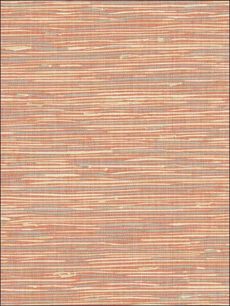 Grasscloth fabric in tangerine color - pattern number JB20701 - by Wallquest in the Woodlands Resource by Daisy Bennett collection