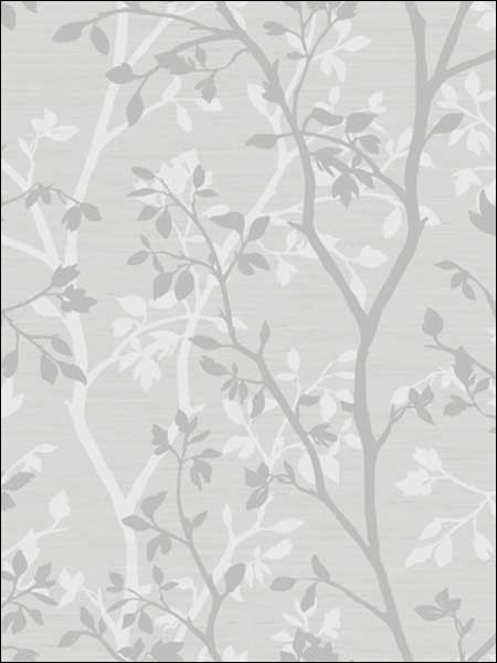 Trees fabric in gray color - pattern number JB20908 - by Wallquest in the Woodlands Resource by Daisy Bennett collection
