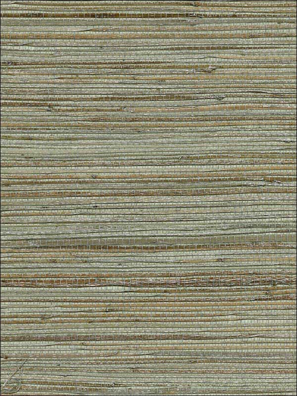 Shandong Grasscloth wallpaper in sea green color - pattern number 2732-80070 - by Kenneth James in the Canton Road Grasscloth collection