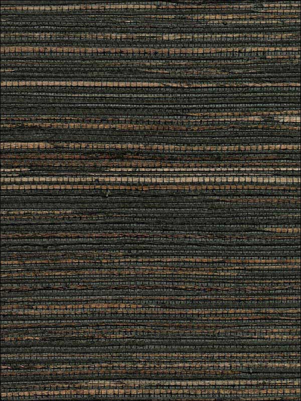 Shandong Ramie Grasscloth wallpaper in charcoal color - pattern number 2732-80081 - by Kenneth James in the Canton Road Grasscloth collection