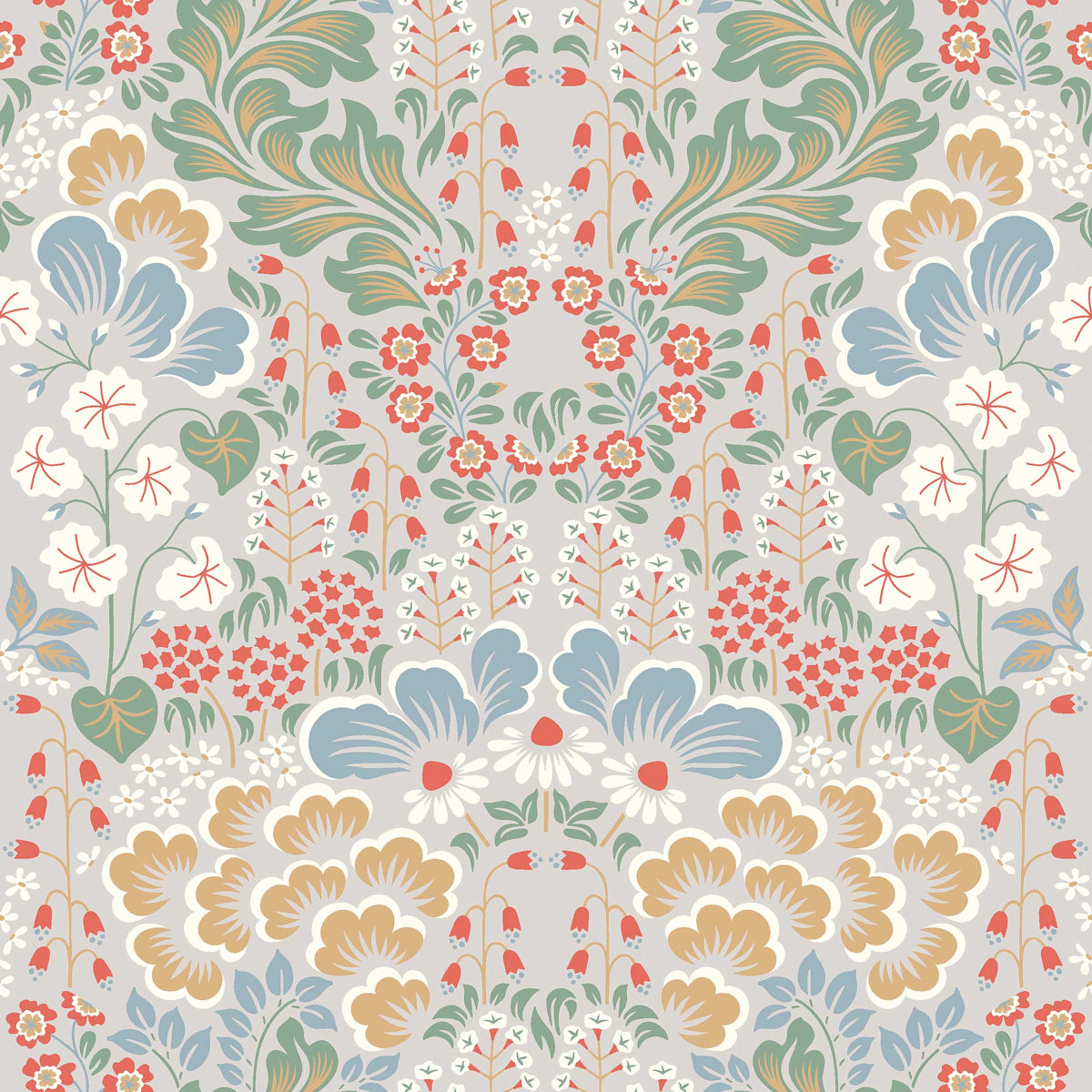 Blomstervall wallpaper in multi color - pattern number 2098 - by Schumacher in the Borastapeter collection