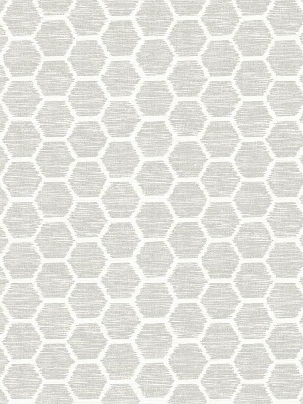Aura Honeycomb fabric in platinum color - pattern number 2793-24713 - by A Street Prints in the Celadon collection