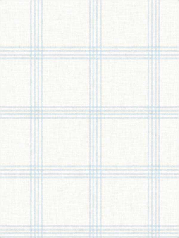 Ester Plaid wallpaper in light blue color - pattern number 3115-24475 - by Chesapeake in the Farmhouse collection