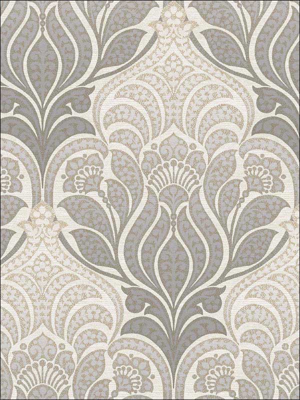 Charisma Peel and Stick wallpaper in grey color - pattern number NU2396 - by Brewster in the NuWallpaper II collection