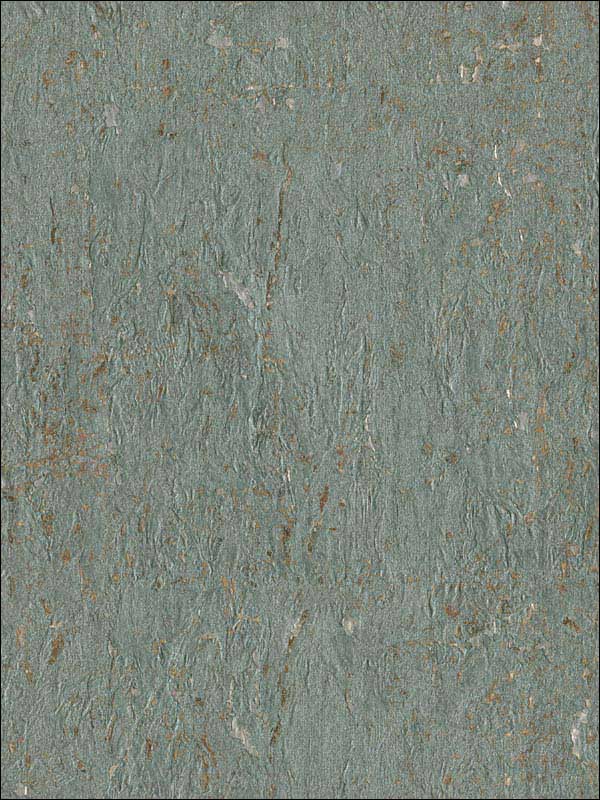 Cork W3319 fabric in teal silver metallic color - pattern number W3319.35.0 - by Kravet in the Elements Grasscloth collection