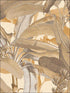 Polynesian Leaves fabric in ochre color - pattern number MH36537 - by Patton Norwall in the Manor House by Norwall collection