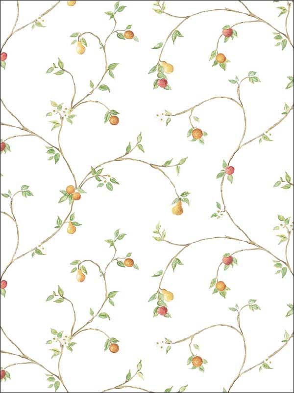 Fruit Trail fabric in yellow red beige color - pattern number CK36607 - by Patton Norwall in the Creative Kitchens collection