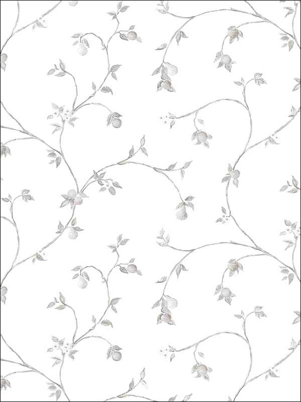 Fruit Trail fabric in light grey color - pattern number CK36608 - by Patton Norwall in the Creative Kitchens collection