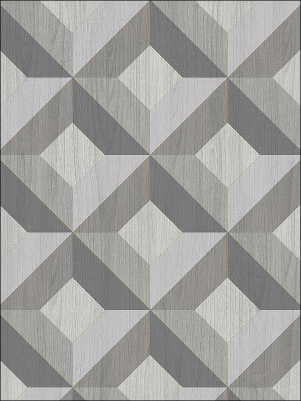 Dimensonal Diamonds fabric in black color - pattern number CK36617 - by Patton Norwall in the Creative Kitchens collection