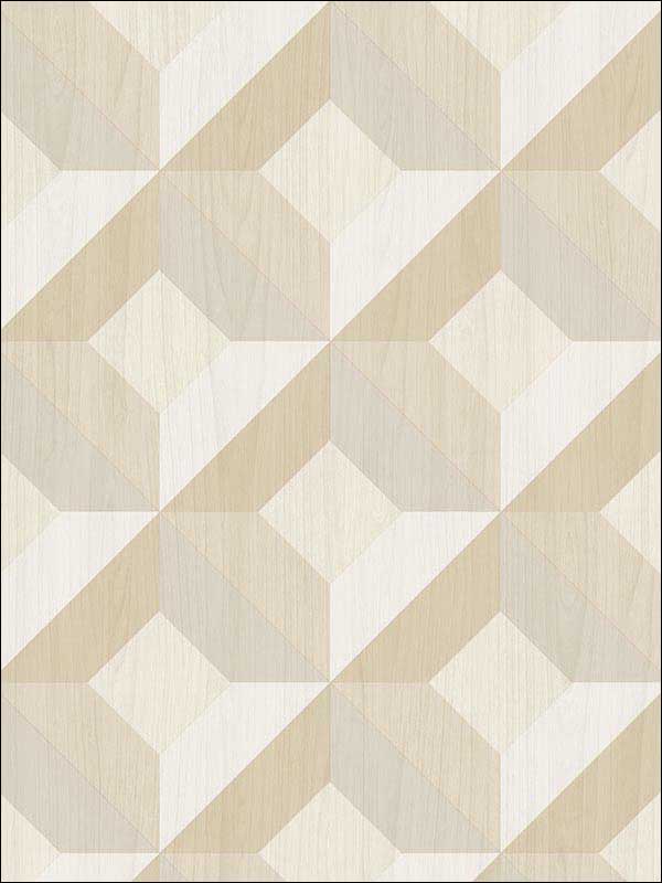 Dimensonal Diamonds fabric in beige color - pattern number CK36619 - by Patton Norwall in the Creative Kitchens collection