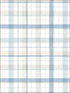 Linen Plaid fabric in blue beige color - pattern number CK36629 - by Patton Norwall in the Creative Kitchens collection