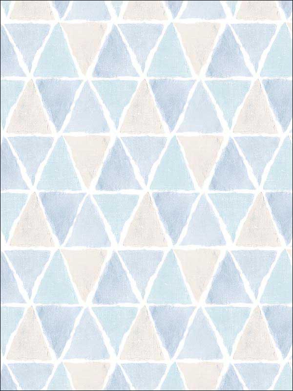 Kitchen Triangle fabric in blue beige color - pattern number CK36638 - by Patton Norwall in the Creative Kitchens collection